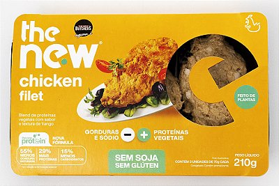 The new chicken Filét com sabor e textura de frango 210g (3 unidades por embalagem)