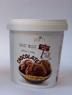 Sorvete de chocolate Yam 470g