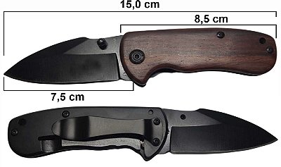 Canivete Tático NF5069 cabo de madeira 96 unidades