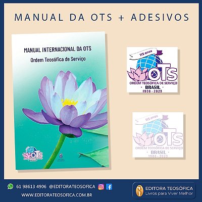 COMBO - Manual Internacional da Ordem Teosófica de Serviço + 2 adesivos da OTS