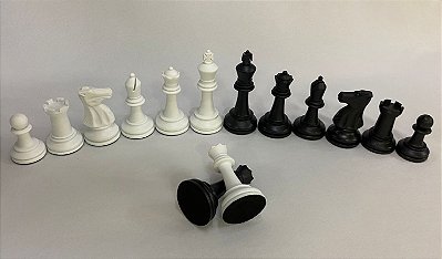 Peças de Xadrez Modelo Profissional com Dama Adicional - Prof Ailton -  material de xadrez