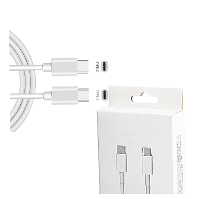Cabo USB-C para USB-C 1m Branco - Compatível