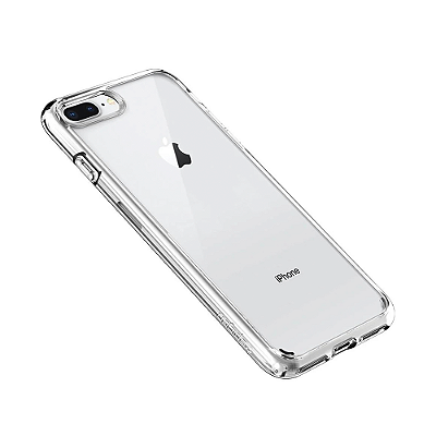Capa iPhone 7 Plus iPhone 8 Plus - Clear Case Transparente Cromada