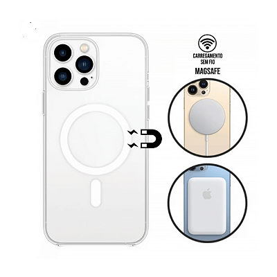 Capa iPhone 11 Pro Max - Clear Case Magsafe Transparente