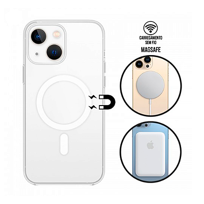 Capa iPhone 13 - Clear Case Magsafe Transparente