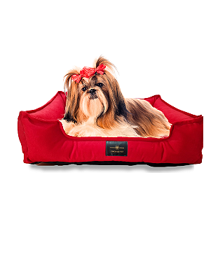 Cama Pet Cachorro & Gato- Suede- Veludo- G- Vemelho