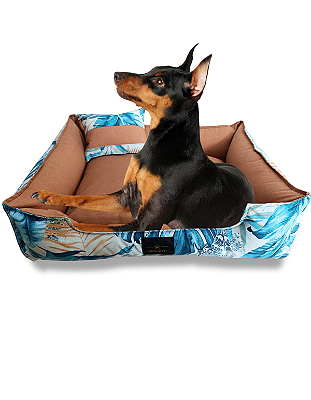 Caminha Pet Cachorro & Gato- Impermeável- Acquablock- P- Terracota Folhagem