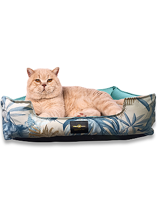 Caminha Pet Cachorro & Gato- Impermeável- Acquablock- P- Verde Folhas