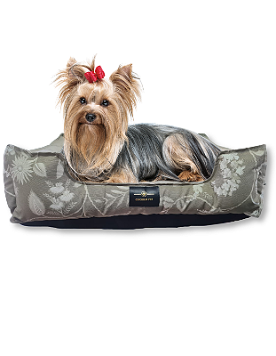 Caminha Pet Cachorro & Gato- Impermeável- Acquablock- M - Bege Floral