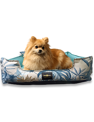 Caminha Pet Cachorro & Gato- Impermeável- Acquablock- M - Verde Folhas