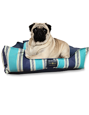 Caminha de Cachorro- Impermeável- Acquablock- G- Azul Listrado