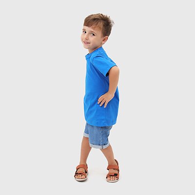 GUARDIÃO CO- CAMISETA T-SHIRT INFÂNTIL- TAMANHO 06- 100% ALGODÃO 30.1- AZUL