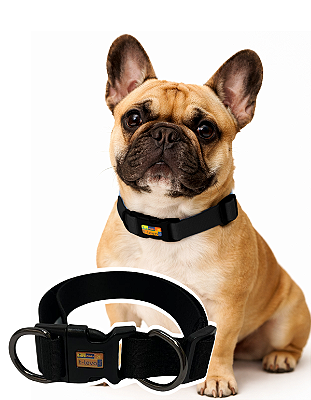 TLEVO- COLEIRA- Poliéster- G- PRETO