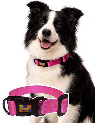 TLEVO- COLEIRA- Poliéster- GG- ROSA