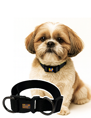 TLEVO- COLEIRA- Poliéster- M- PRETO