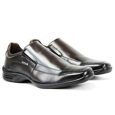 Sapato Social Confort Bico Quadrado Liso Anti Stress