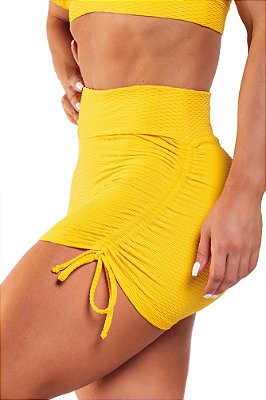 Shorts Empina Bumbum Texturizado Amarelo