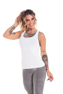 Regata em Suplex Light Branca