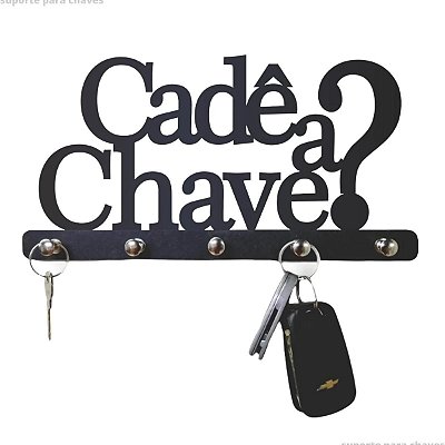 Porta Chaves Cadê A Chave? Parede Suporte Chaveiro Criativo