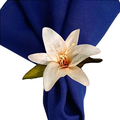 4 Porta Guardanapo Lirio De Pascoa Anel Mesa Posta Souplast