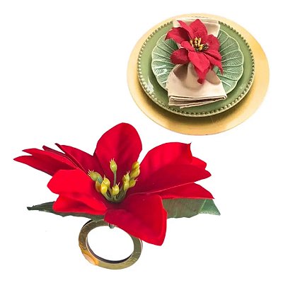 Kit 4 Porta Guardanapo De Mesa Posta Natal Jantar Natalino
