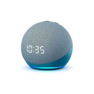Echo Dot 5ª geração Amazon, com Alexa, com Relógio, Smart Speaker, Display, Azul - B09B8XXWKT
