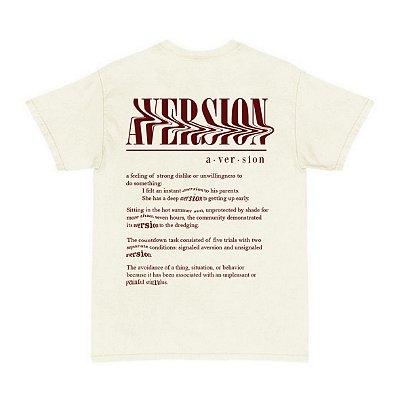 Camiseta T-shirt Aversion Unissex Branca Off-White - Model Dictionary