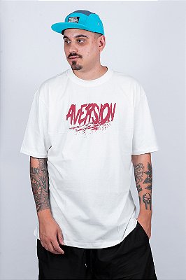 Camiseta T-shirt Aversion Unissex Branca Off-White - Model Logo
