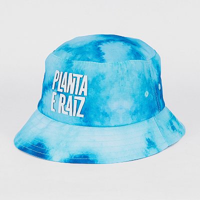 Chapéu Bucket Hat Aversion x Planta e Raiz Tie Dye Azul - Model Ocean