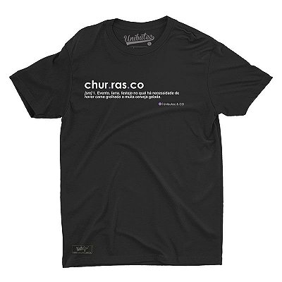 Camiseta Unibutec Churrasco Significado Preta