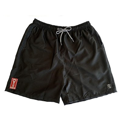 Short Praia Com Abridor de Cerveja Unibutec Preto