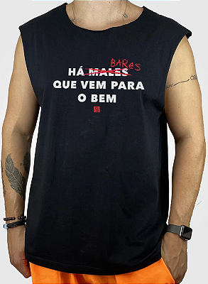 Regata Unibutec Just Corte a Fio Há Bares Que Vem Para o Bem Preta