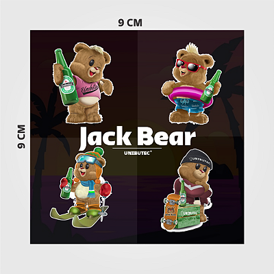 Adesivo Unibutec Jack Bear® 9 x 9cm