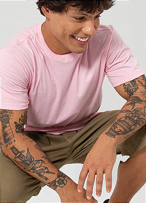 Camiseta Lisa Comfort Premium Unibutec Rosa Claro