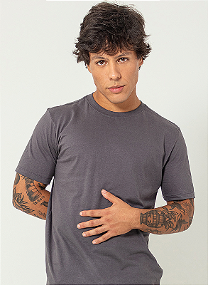 Camiseta Lisa Comfort Premium Unibutec Cinza Chumbo