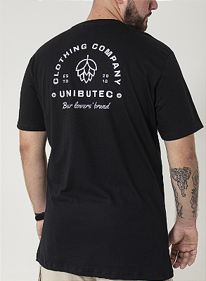 Camiseta Lúpulo Unibutec Clothing Company  Flex Slim Cotton Algodão Com Elastano