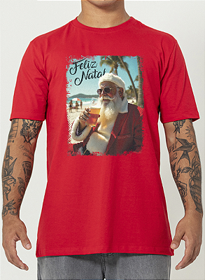 Camiseta Papai Noel Butequeiro Unibutec Vermelha