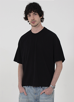 Camiseta Oversized Boxy Preta Unibutec