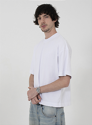 Camiseta Oversized Boxy Branca Unibutec