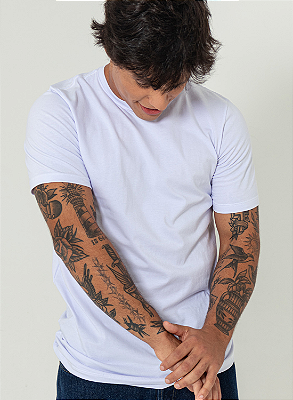 Camiseta Flex Slim Cotton Branco Unibutec Algodão Com Elastano