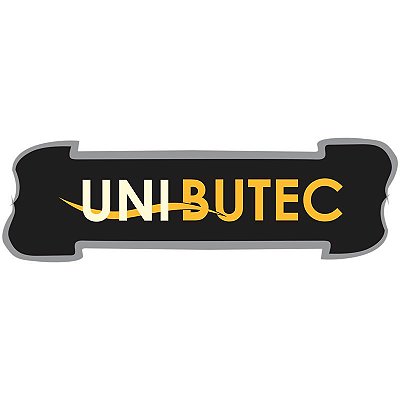 Adesivo Unibutec Logo Tarja 2018 Preto 16x07cm