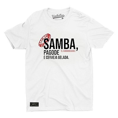 Camiseta Unibutec Basic Samba Pagode e Cerveja Gelada