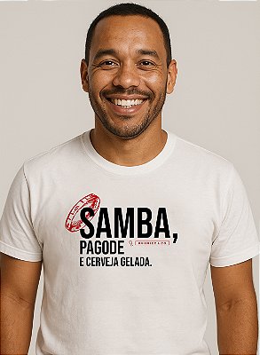Camiseta Unibutec Basic Samba Pagode e Cerveja Gelada