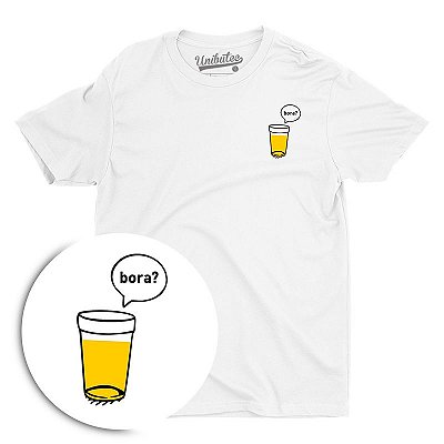 Camiseta Unibutec Basic Copo de Cerveja, Bora?