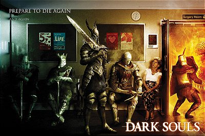 Quadro Gamer Dark Souls - Sala de Espera