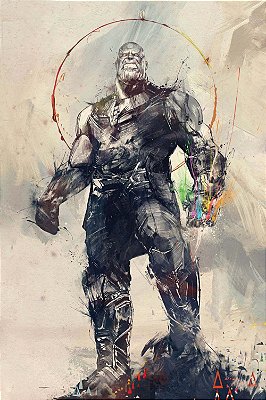 Quadro Vingadores - Thanos Artístico