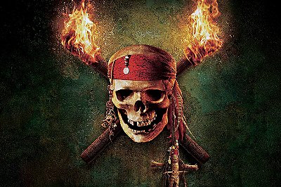 Quadro Piratas do Caribe - Caveira