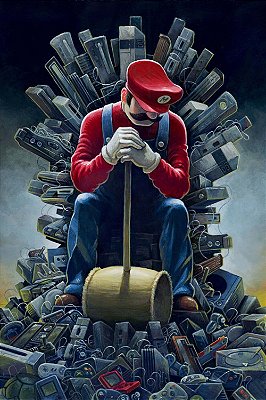 Quadro Gamer Mario - Trono
