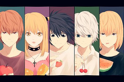 Quadro Anime Death Note - Personagens