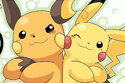 Quadro Pokémon - Pikachu e Raichu